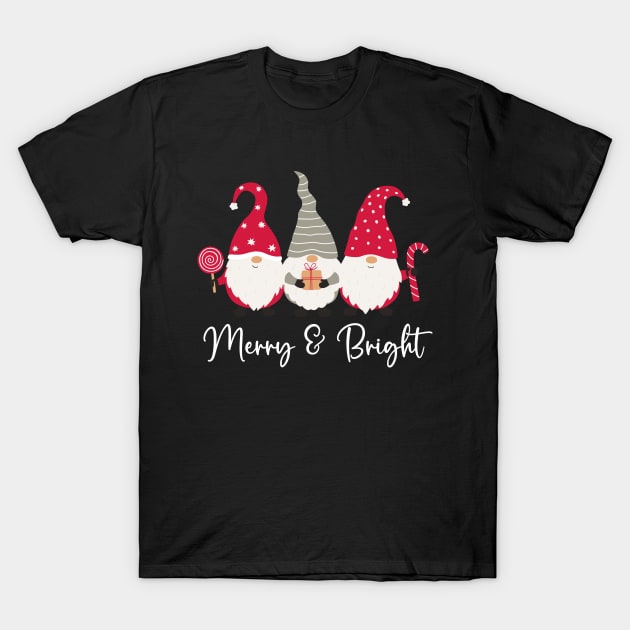 Merry And Bright Gnome T-Shirt by RefinedApparelLTD